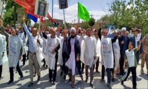 تصاویر/ برگزاری راهپیمایی جمعه خشم و نصر در فامنین
