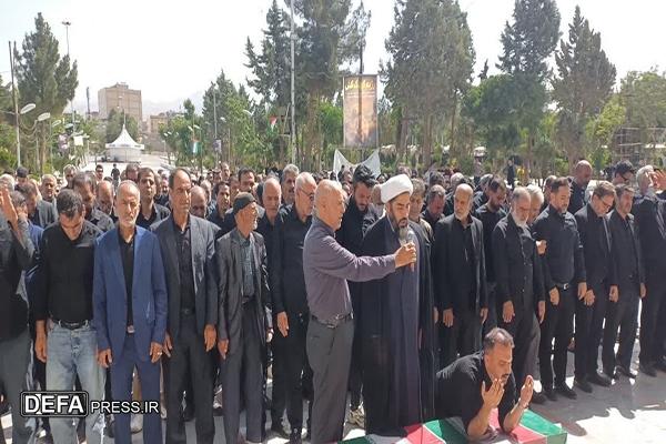 تصاویر/ مراسم تشییع پیکر شهید عباداله خزاعیان
