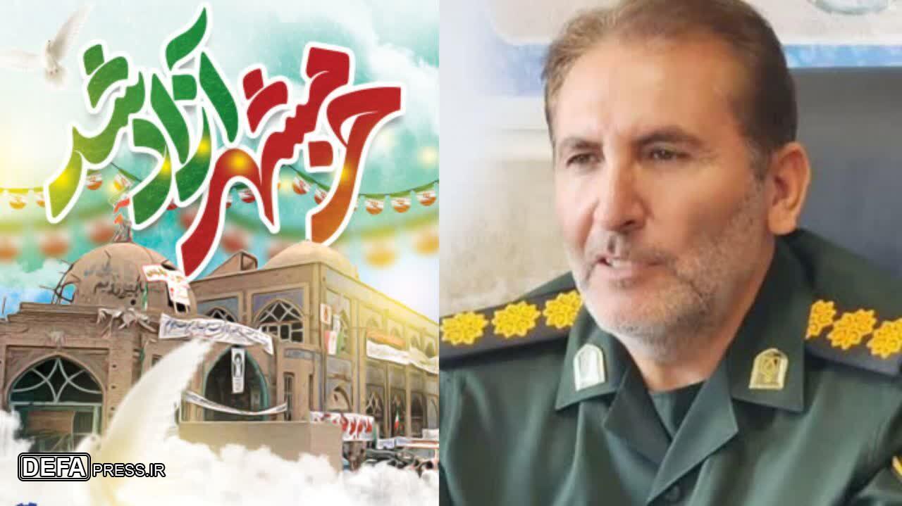 تقدیر سرهنگ پاسدار امیری مقدم از مشارکت مردم و حمایت مسئولان در گرامیداشت حماسه سوم خرداد