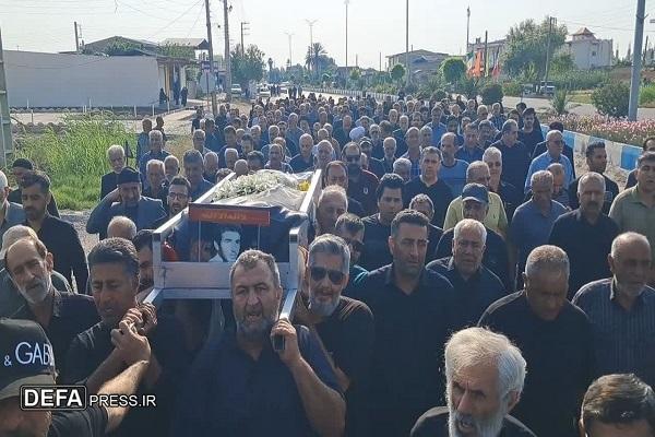 پیکر پدر شهید «دارابی» در بهشهر تشییع شد