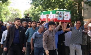 تشییع پیکر شهید «داوود محمد مظاهری» در سراب تویسرکان + تصاویر
