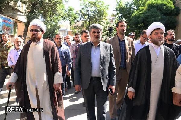 تشییع پیکر شهید «داوود محمد مظاهری» در سراب تویسرکان + تصاویر