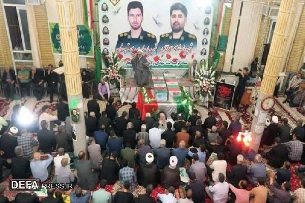 وداع مردم بیجار کردستان با دو شهید مدافع میهن