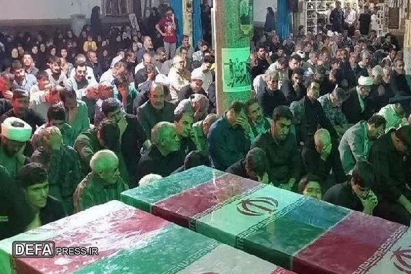 وداع مردم بیجار کردستان با دو شهید مدافع میهن