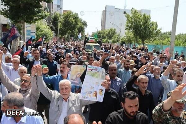 تشییع پیکر مطهر خانواده ۵ نفره شهید «نیازمند» در گنبدکاووس