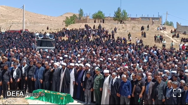 بدرقه باشکوه شهید مدافع وطن در شهر توپ‌آغاج بیجار کردستان