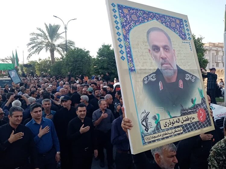 سرلشکر شهید فضل الله نوذری در آغوش خاک آرام گرفت