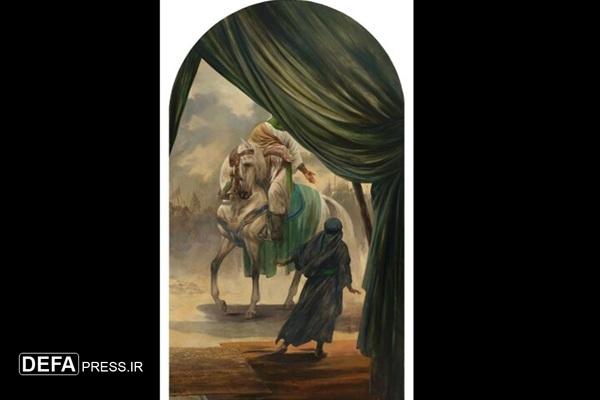 نقاشی جدید حسن روح‌الامین «سند» شهادت طفل ۶ ماهه را روایت کرد