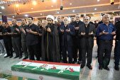 حضور رئیس بنیاد شهید در مراسم تشییع شهیدان آسترکی و شاه‌بهرامی مقدم