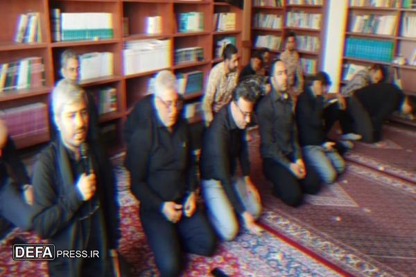 مراسم عزاداری سیدالشهدا (ع) در اداره‌کل حفظ آثار دفاع مقدس قزوین برگزار شد