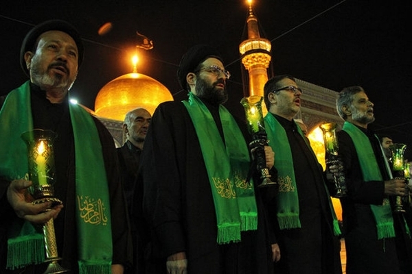 برگزاری آئین خطبه‌خوانی شب عاشورا در حرم مطهر امام رضا (ع)