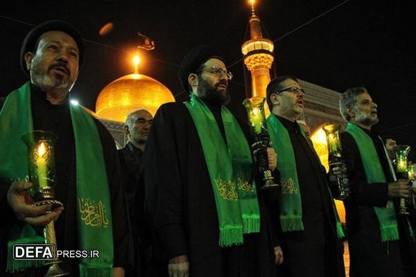 برگزاری آئین خطبه‌خوانی شب عاشورا در حرم مطهر امام رضا (ع)