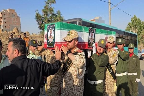 پیکر مرزبان شهید سلیمان مرسلی در سقز کردستان تشییع شد