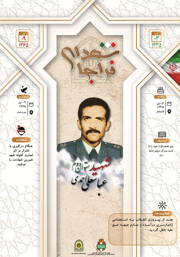 اینفوگرافی/شهید ستوان دوم «عباسعلی احمدی»