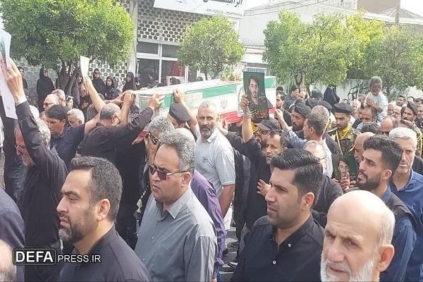 پیکر مطهر شهید «امیرحسین نصیری» در فریدونکنار تشییع شد