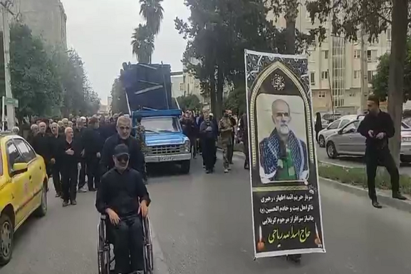 تشییع پیکر جانباز دفاع مقدس «اسدالله ریاحی» در گلوگاه+ فیلم