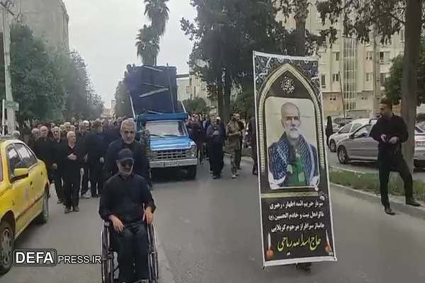 تشییع پیکر جانباز دفاع مقدس «اسدالله ریاحی» در گلوگاه+ فیلم