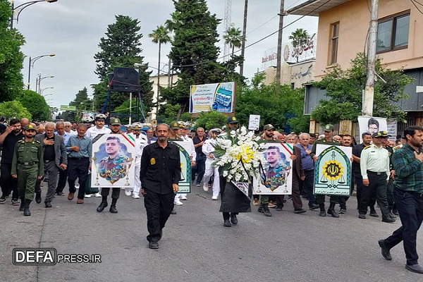 تشییع پیکر مطهر سرباز شهید «مرتضی خزائی‌پول» در نوشهر