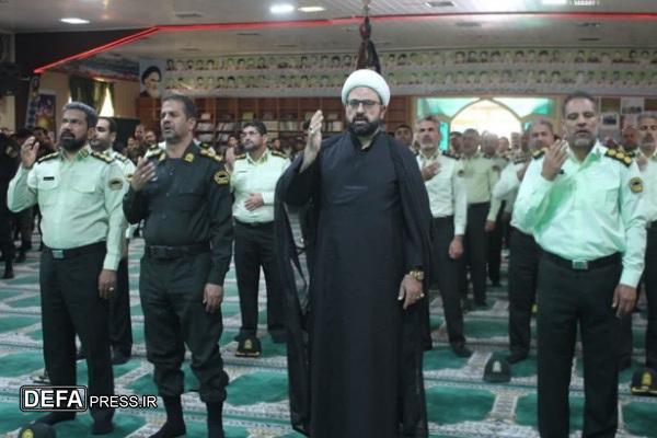 مراسم عزاداری سالروز شهادت امام سجاد(ع) در ستاد فرماندهی انتظامی خراسان‌جنوبی