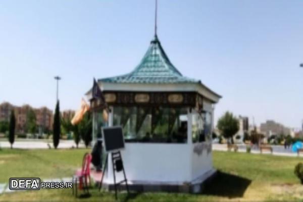 راه‌اندازی چایخانه رضوی در جوار مزار شهدای گمنام مهرگان