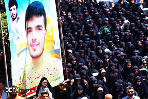 تشییع باشکوه پیکر پاسدار شهید علیرضا خلج در اشتهارد