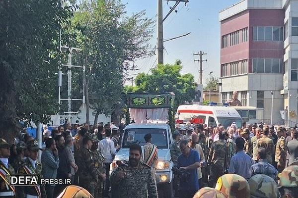 پیکر شهید تجاوز رژیم صهیونیستی در بروجرد تشییع شد