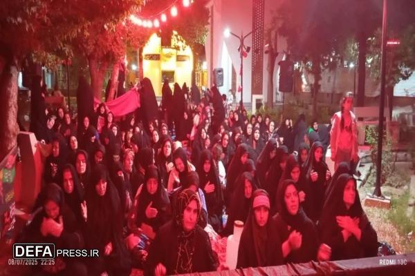 مراسم شب سوم دهه دوم محرم در مزار شهید گمنام تاکستان برگزار شد + تصاویر