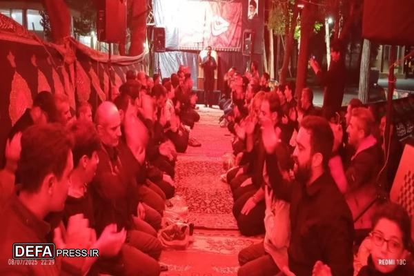مراسم شب سوم دهه دوم محرم در مزار شهید گمنام تاکستان برگزار شد + تصاویر