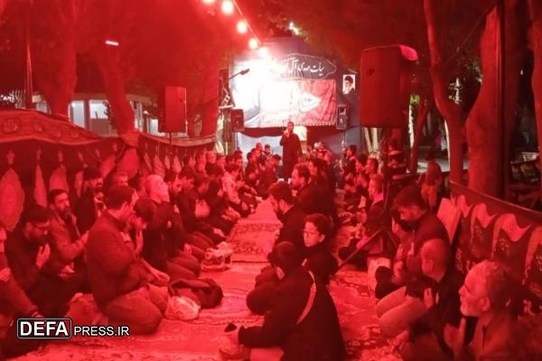 مراسم شب سوم دهه دوم محرم در مزار شهید گمنام تاکستان برگزار شد + تصاویر