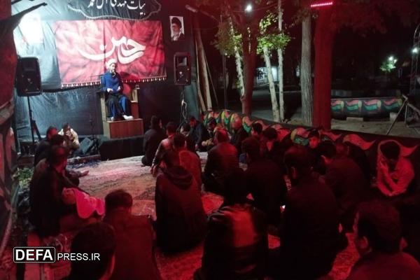 مراسم شب سوم دهه دوم محرم در مزار شهید گمنام تاکستان برگزار شد + تصاویر