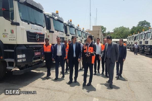 بیست دستگاه کمپرسی سنگین جدید به ناوگان ماشین‌آلات راهداری کردستان افزوده شد