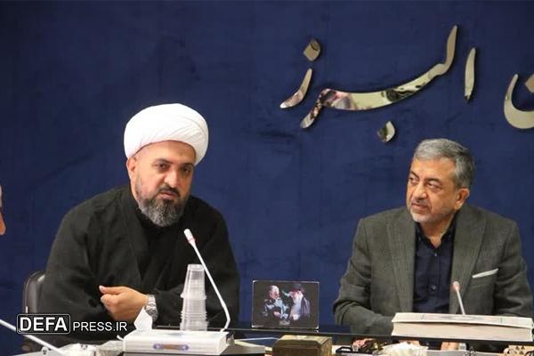 معارفه حجت الاسلام والمسلمین رزاقی به عنوان مسئول دفتر نمایندگی ولی فقیه در بنیاد شهید و امور ایثارگران استان البرز