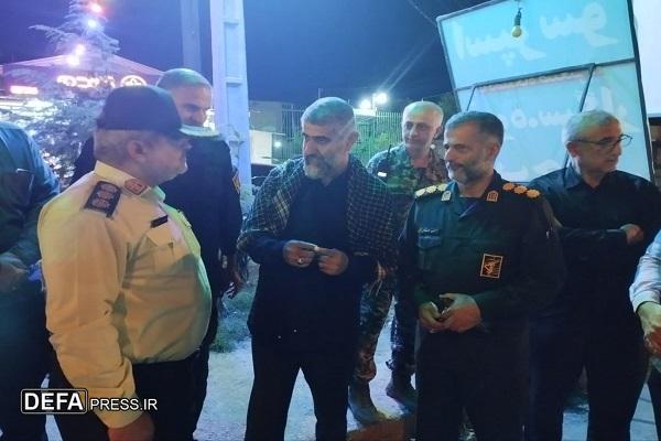 بازدید شبانه رئیس سازمان قضایی نیرو‌های مسلح مازندران از ایستگاهِ‌های ایست و بازرسی در شرق استان 
