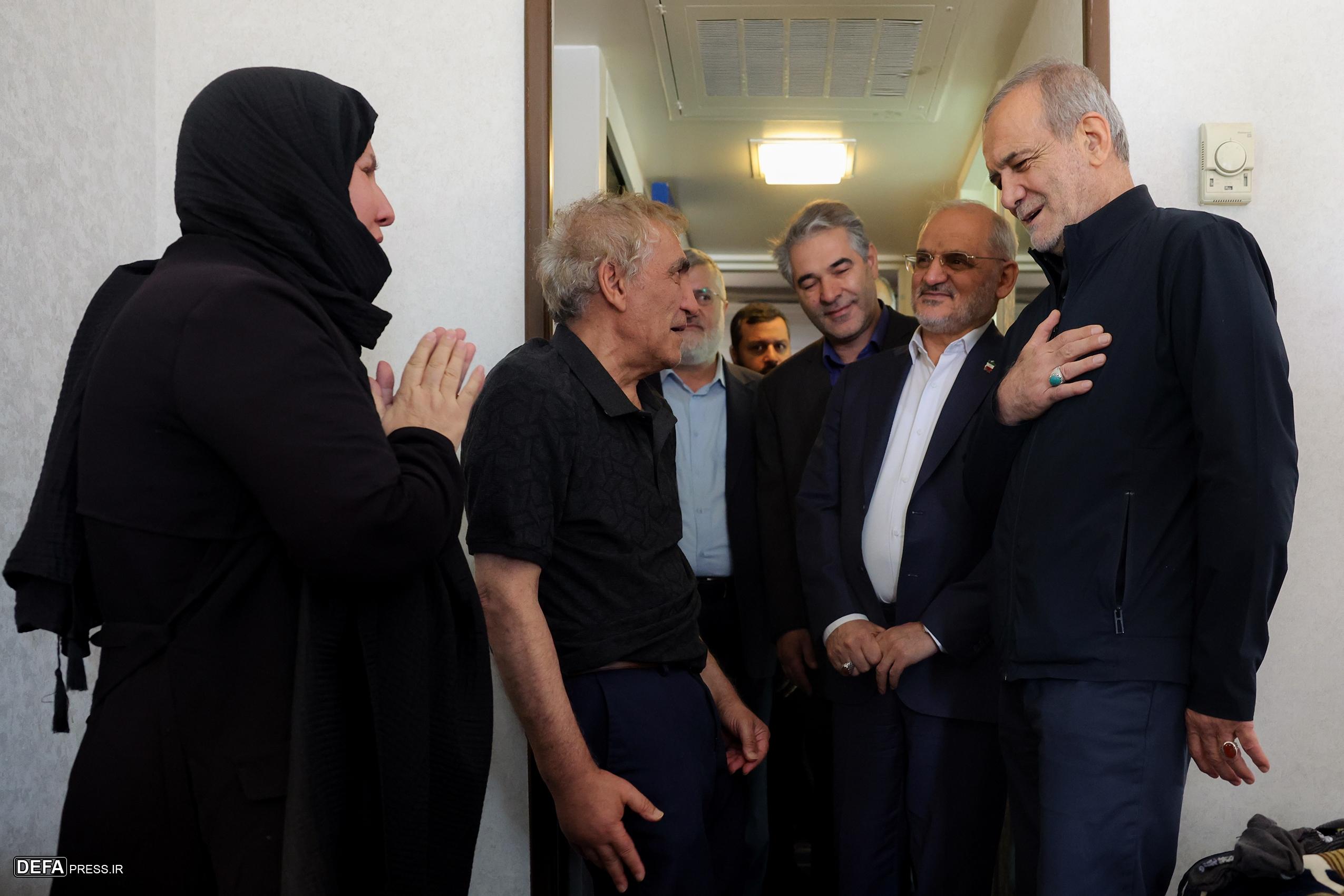 بازدید پزشکیان، زاکانی و معتمدیان از وضعیت اسکان خانواده‌های جنگ زده