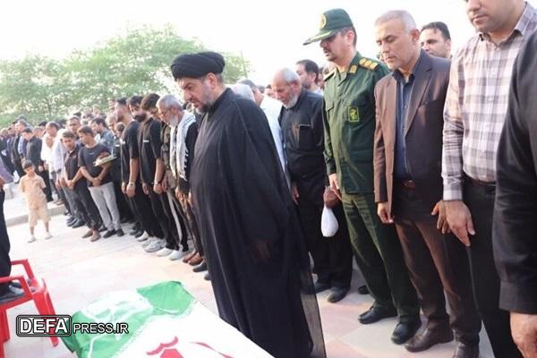پیکر بسیجی شهید «عرفان یگانه» در روستای پوزگاه گناوه تشییع شد