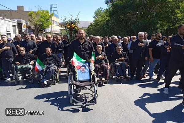 تشییع پیکر جانباز دوران دفاع‌مقدس، «جمشید صادقی» در خلخال