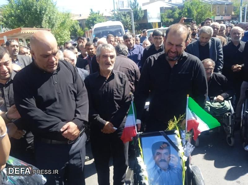تشییع پیکر جانباز دوران دفاع‌مقدس، «جمشید صادقی» در خلخال