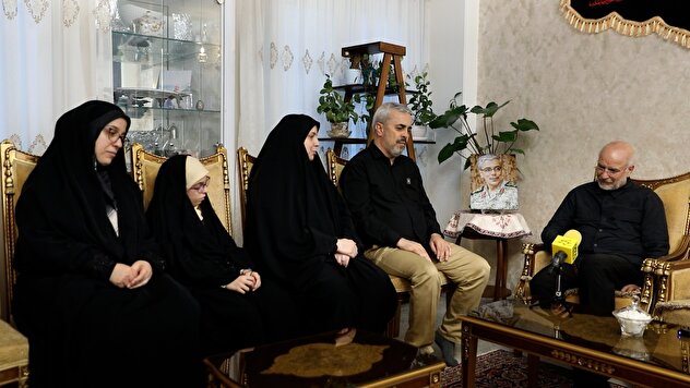 فیلم/ دیدار قالیباف با خانواده سپهبد شهید محمد باقری