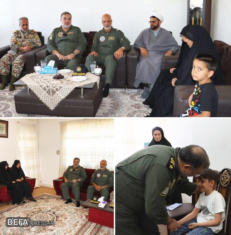 دیدار فرمانده نیروی هوایی ارتش با خانواده شهدای جنگ تحمیلی ۱۲ روزه