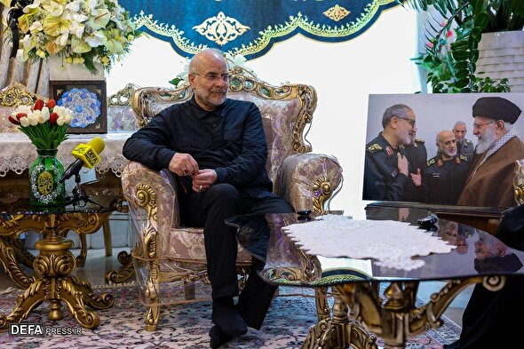 دیدار رئیس مجلس با خانواده سپهبد شهید شادمانی