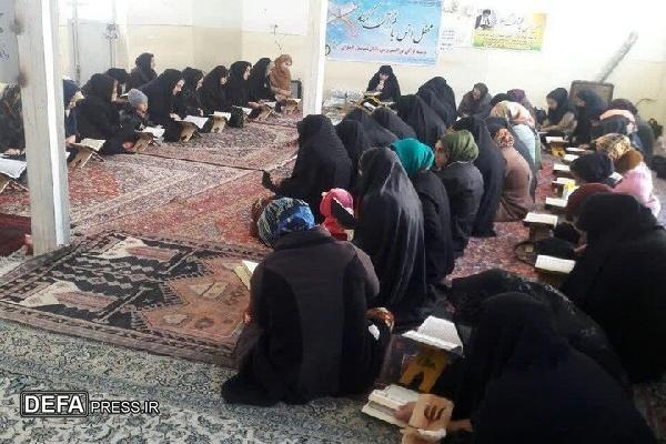 با هدف حمایت معنوی از رزمندگان ختم گروهی سوره مبارکه فتح در کامیاران برگزار شد