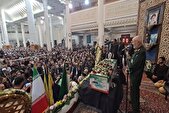 برگزاری مراسم تشییع شهید غیب‌ پرور در شیراز
