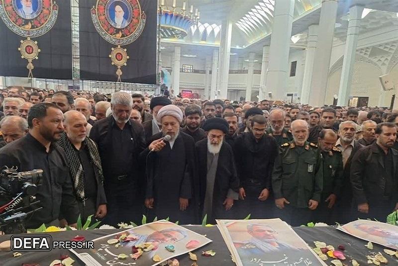 تشییع پیکر سرلشکر شهید غیب‌پرور در حرم شاهچراغ (ع)