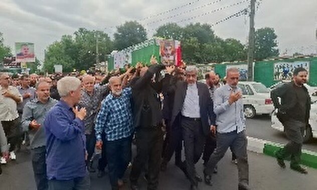 فیلم/ تشییع باشکوه شهید مدافع وطن «امیر حسین صالحی» در رشت
