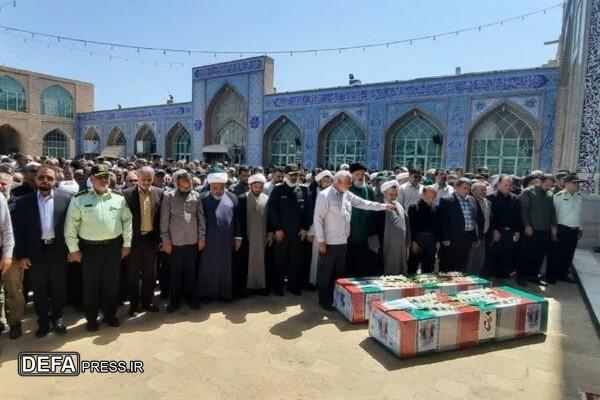تشییع پیکر زوج شهید حملات رژیم صهیونیستی در دیار سربداران+ تصاویر