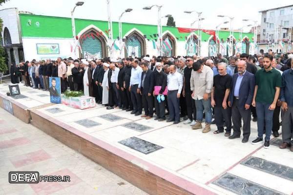 تشییع پیکر مطهر مادر شهید «دوامی» در ساری+ تصاویر
