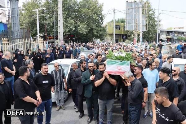 تشییع پیکر مطهر مادر شهید «دوامی» در ساری+ تصاویر