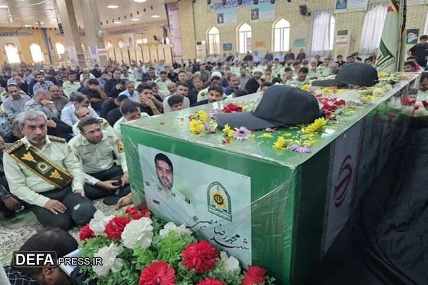 تشییع شهید نظم و امنیت در «دیر» برگزار شد