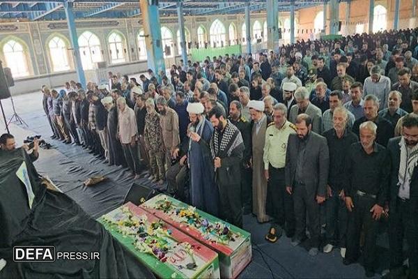 پیکر ۲ شهید حمله رژیم صهیونیستی، در زرند تشییع شد
