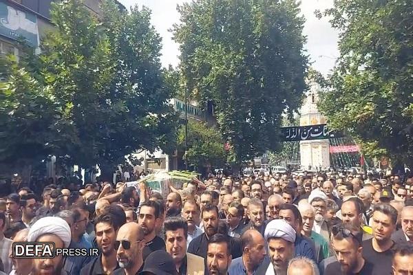 تشییع پیکر شهید «محمد نشومی» در ساری